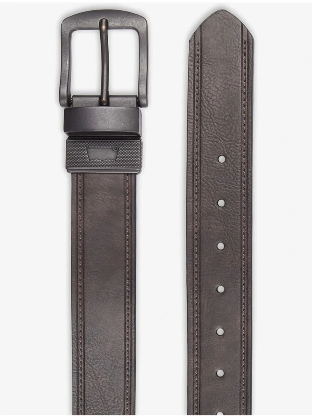 Levi’s Reversible Brown Black Faux Leather Belt XL Matte Buckle NWT